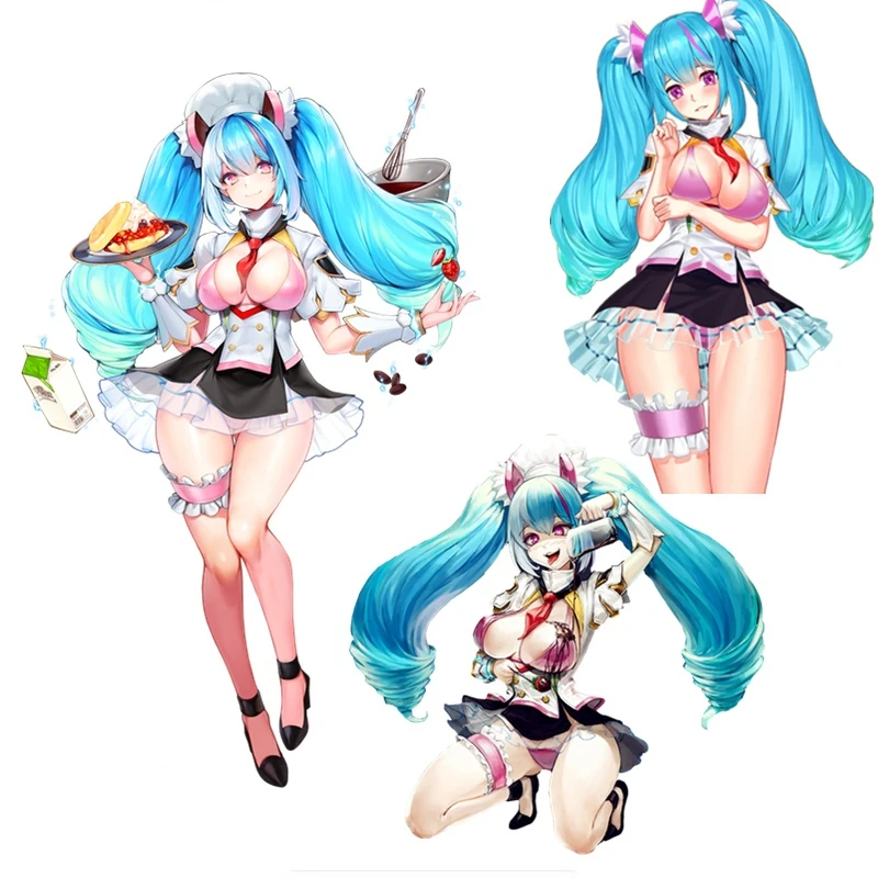 Sexy Girl Aurora Last Origin Game Stickers Skateboard Laptop Guitar Luggage Funny PVC Vinyl Sticker