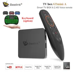 Beelink GTmini-Android 8,1 Smart tv Box 4K Amlogic S905X2 4 Гб 64 Гб 2,4 г + 5,8 Г WiFi 1000 Мбит/с BT4.0 H.265 HDR10 2,4 г голосовой пульт дистанционного управления