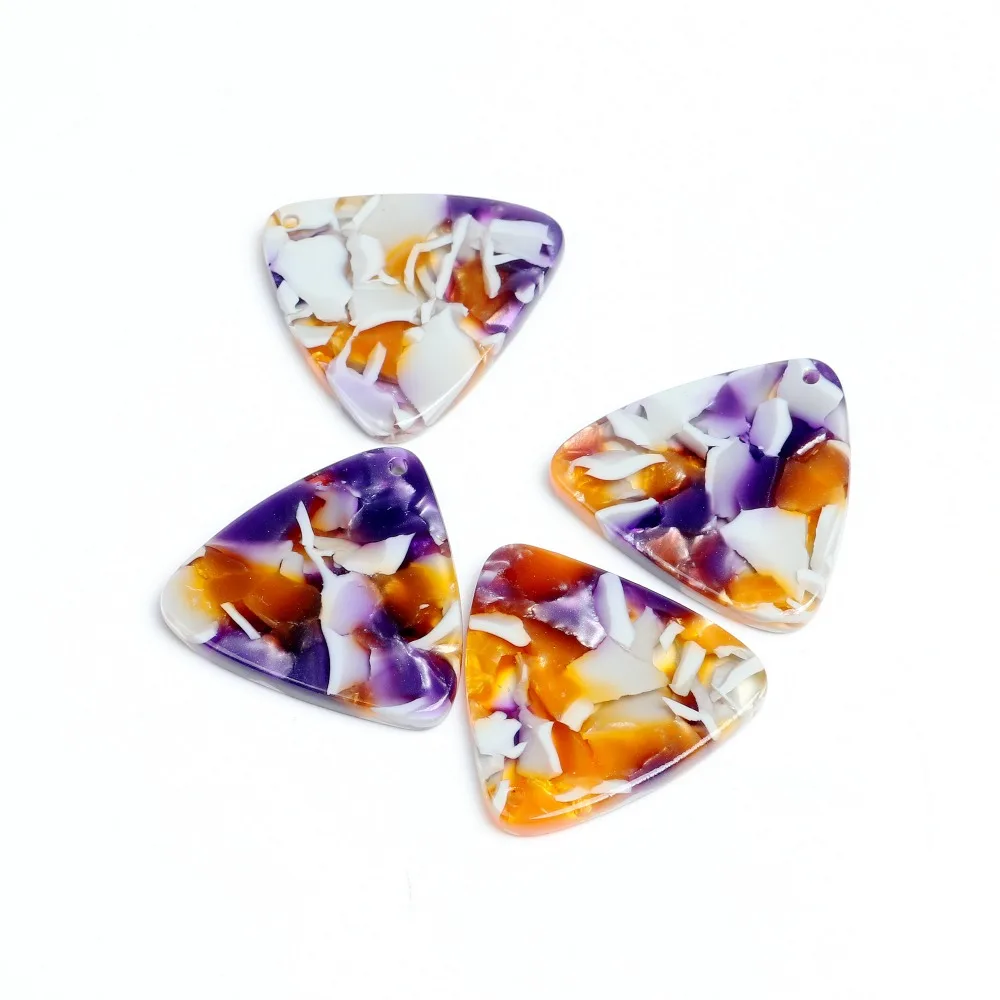 Tortoise Shell Earring Charms,Acetate Stick Charms,Triangle Shaped pendant,Triangle Shaped Earrings Part, 22mm x 24mm,ACE202
