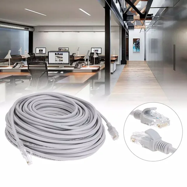 Cable Ethernet RJ45 CAT5e, câble réseau LAN (cordon de raccordement) câble Rj45 – Image 6