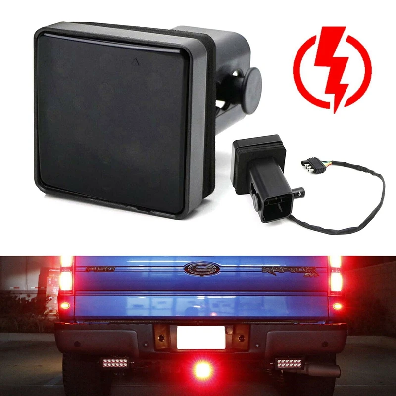 Smoked Lens 15 LED Tow Hitch Receiver with Strobe Feature Brake Tail