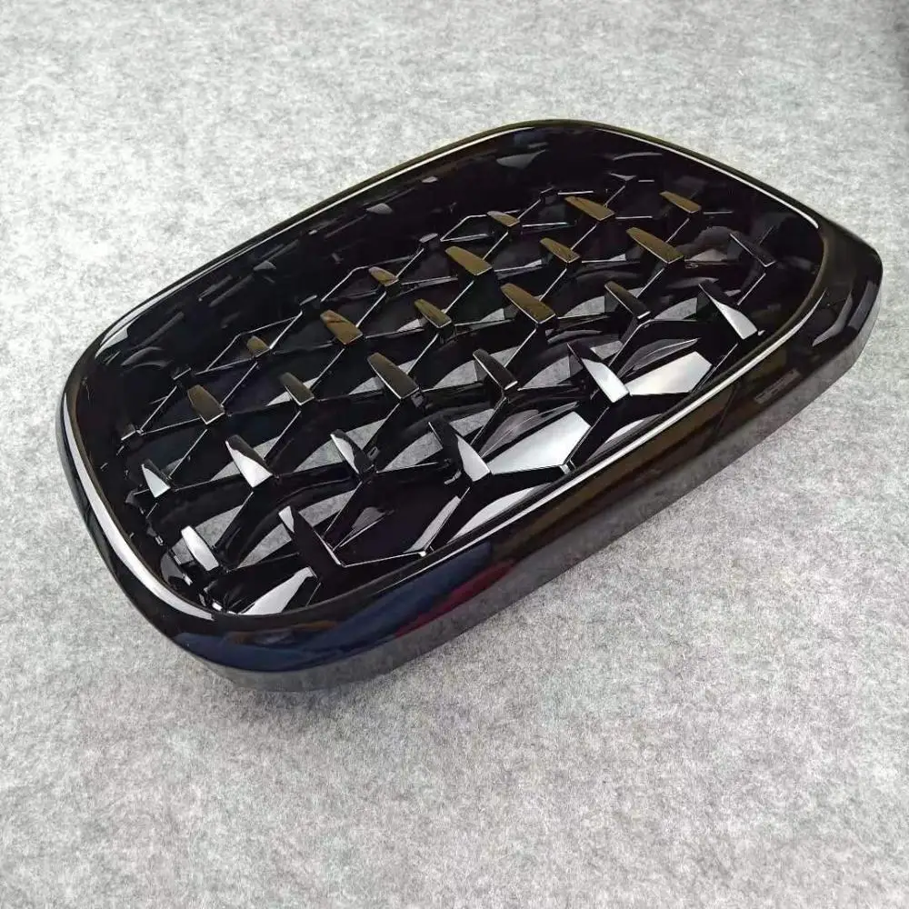 2 шт. Алмазная решетка для гоночных грилей подходит для BMW X3 G01 G08 полностью Черная передняя решетка для почек Замена для G01 G08