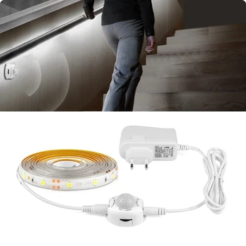 

Night Light Stairs Strip Wireless PIR Motion Sensor Waterproof 1m 2m 3m 4m 5m LED Light Bedroom Decor 12V EU US Plug Strip Tape