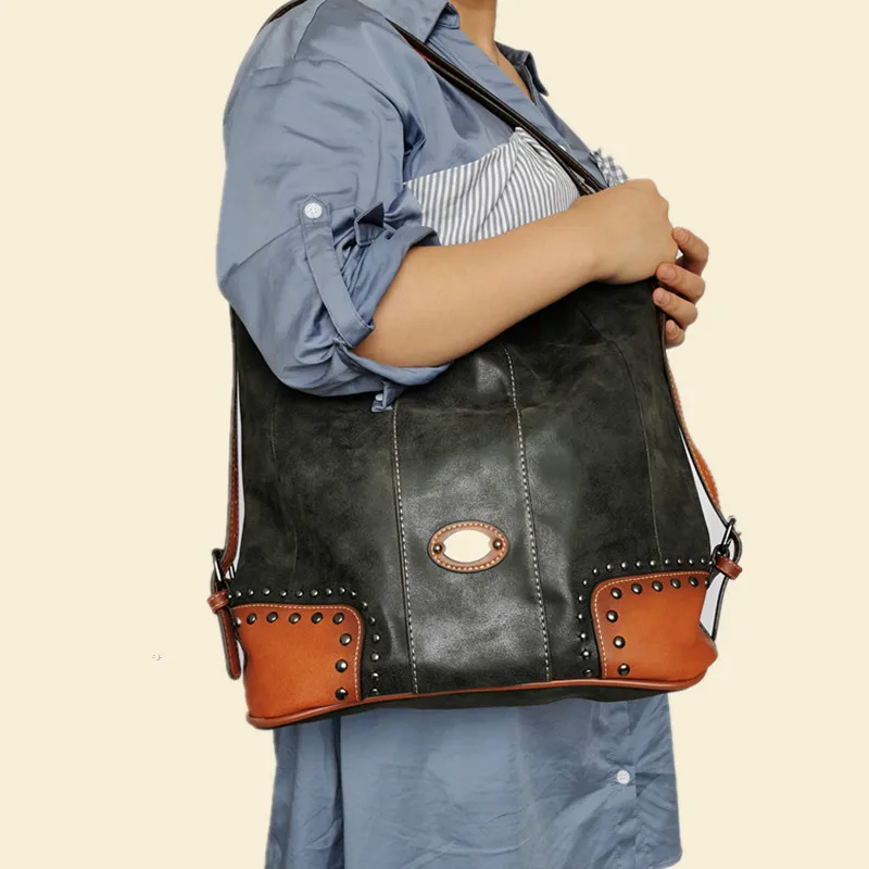 Горячая Распродажа, модная женская сумка из натуральной кожи, Большая вместительная сумка, женская сумка на одно плечо, многофункциональная сумка