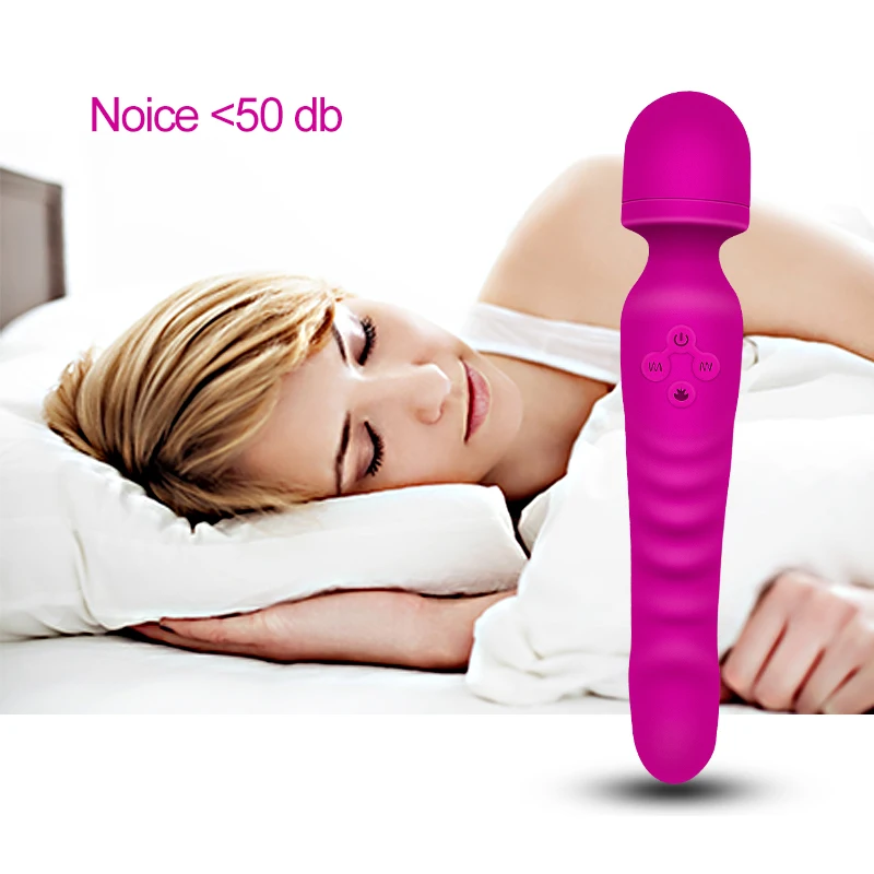 gelugee Soft Powerful Vibration Silicone AV Magic Wand Dildo Vibrator Sex Toys for Women G spot Clits Massage Female Mastrubator 6
