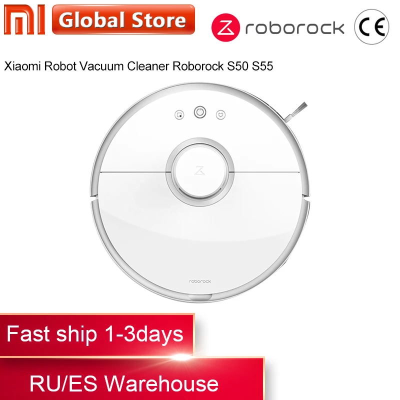 Roborock S55 Xiaomi Vacuum Cleaner 2 Robot For Home Sweeping Wet Mopping Robotic Dust Cleaner Smart Wireless Control - Vacuum Cleaners - AliExpress