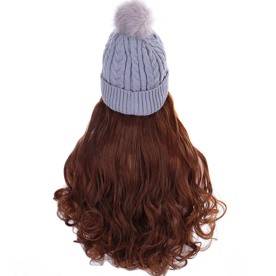 HOUYAN новые длинные прямые волосы вьющиеся парик Осень и Зима Эластичный вязаный женский синтетический парик термостойкий искусственный парик длинные wav