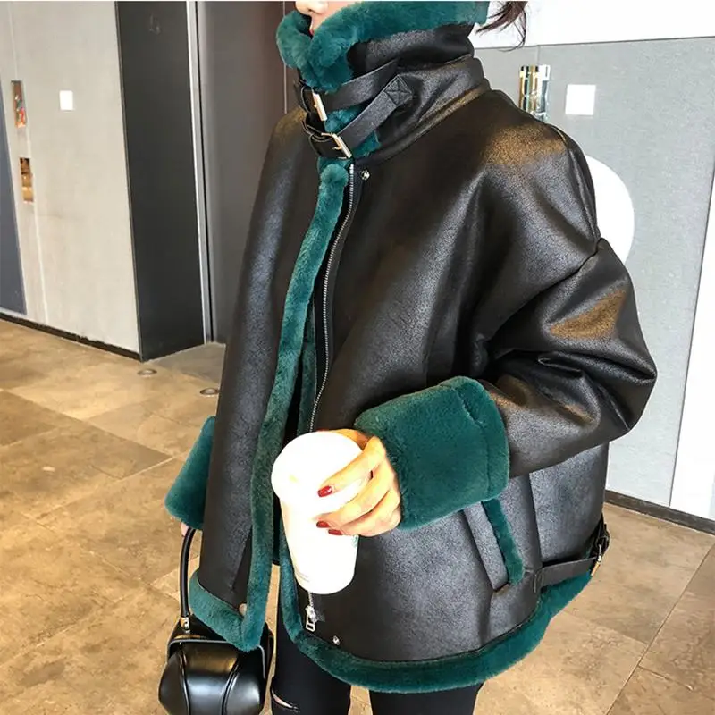 Women New Mink Fur Outcoats Female Hooded Fur