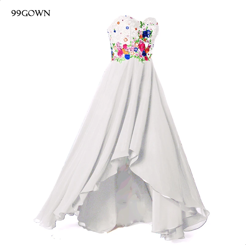 99GOWN длинное кружевное платье для свадьбы, роскошное платье подружки невесты с вышивкой без бретелек, свадебное платье - Цвет: ivory