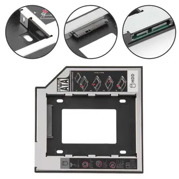 

Quality 9.5mmSATA 2nd HDD SSD Hard Drive Caddy Adapter For DVD-ROM CD-ROM HDD SATAII SDD Hard Disk Bracket Aluminum Material