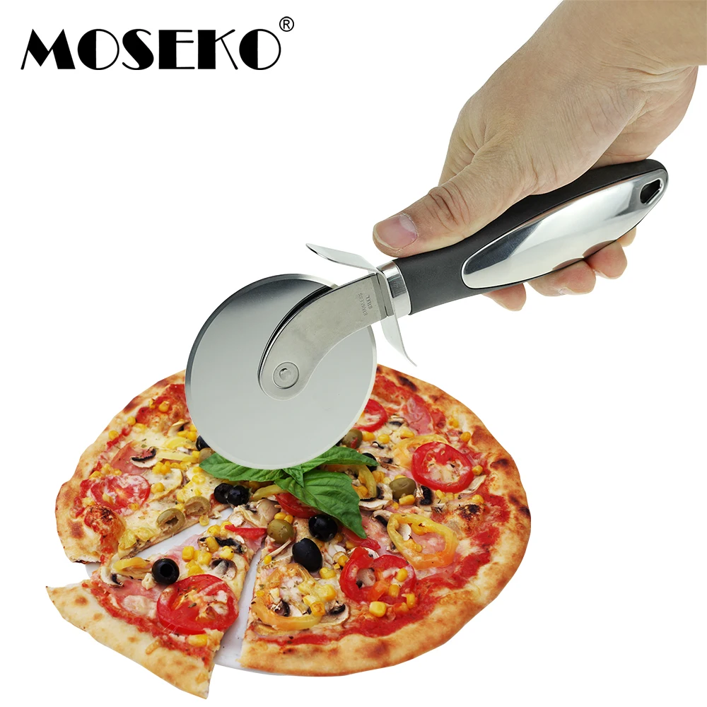 

MOSEKO Stainless Steel Pizza Cutter Pizza Knife Cake Tools Pizza Wheels for Pizza, Pies, Waffles and Dough Cookies
