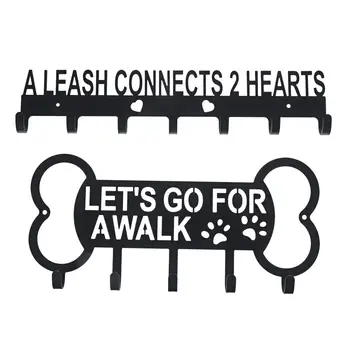 

Metal Pet Dog Leash Hanger Hook Dog Leash Wall Rack Holder with Free Nail Hang on Leather Nylon Leash Key Pet Accessories