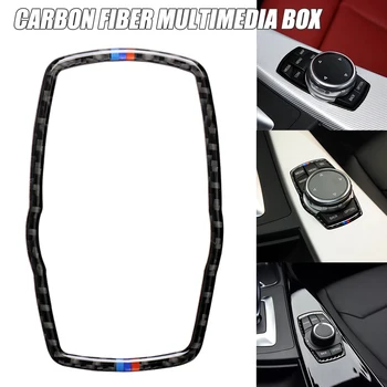 

Car Carbon Fiber Frame for BMW Media Button Sticker Knob Cover for F10 F20 F30 F34 F07 F25 F26 F15 F16 PR Sale