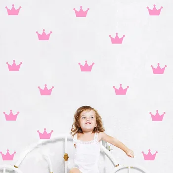 

15pcs/set Crown Wall Stickers Girl Princess Bedroom Living Room Stickers Removeable Wall Decals Vinyl Stickers for kids Room