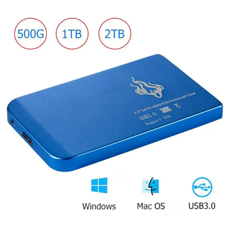 Portable 2TB 1TB 500GB 2.5 inch USB 3.0 External Hard Disk Drive SATA III Memory Storage Device HDD for Laptop Desktop Computer Portable 2TB 1TB 500GB 2.5 inch USB 3.0 External Hard Disk Drive SATA III Memory Storage Device HDD for Laptop Desktop Computer