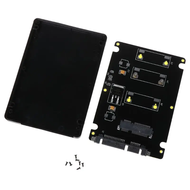 Mini Pcie MSATA SSD до 2 5 дюймов SATA3 адаптер карта с твердым жестким диском чехол из