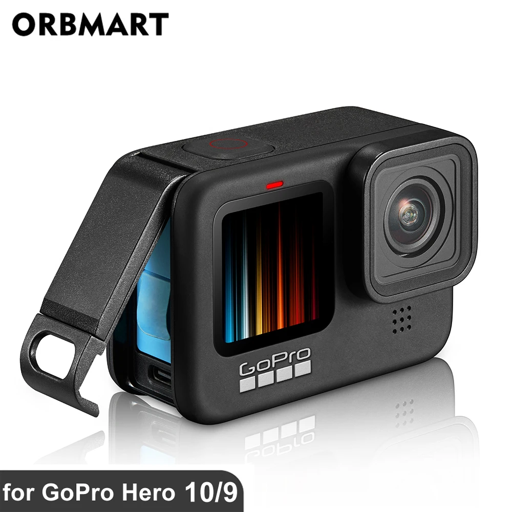 Боковая крышка аккумулятора для GoPro Hero 10 9 съемная силиконовый чехол защитная