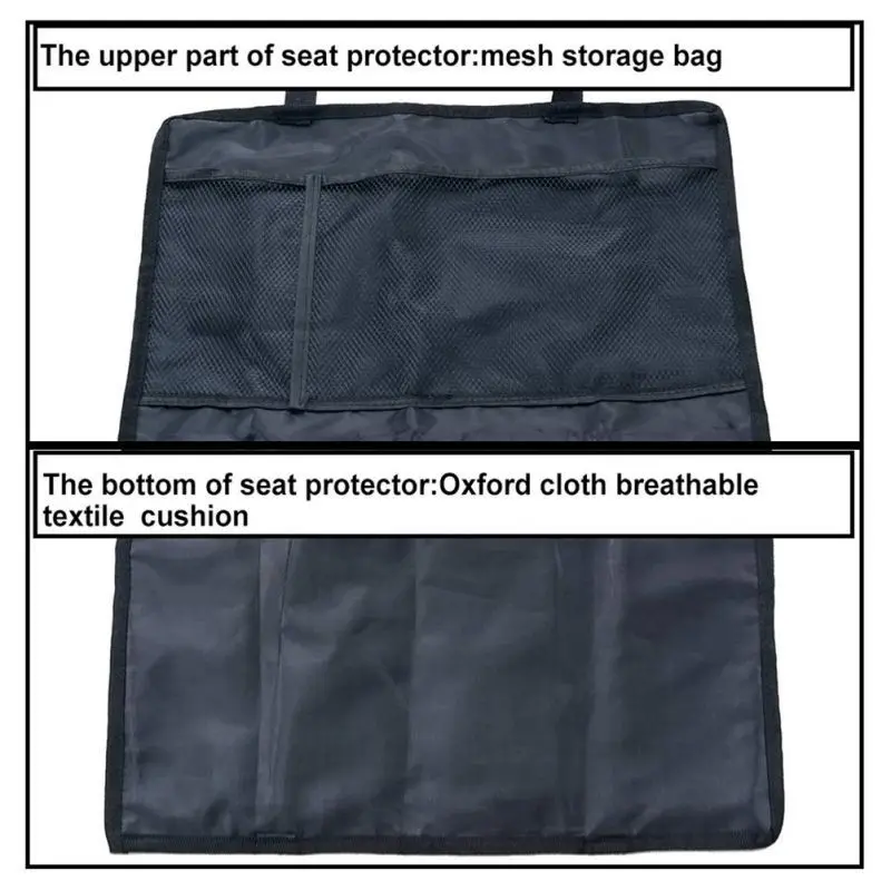 1PCS Car Storage Bag Chair Back Car Hanging Back Seat Ipad Storage Seat Anti Kick Pad rear anti kick mat Waterproof