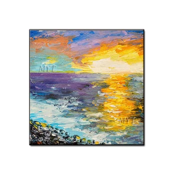 

Textured Seascape Paintings Hand Painted Canvas Oil Painting Art Oil Paintings Abstract Wall Art Pictures For Home Wall Decor