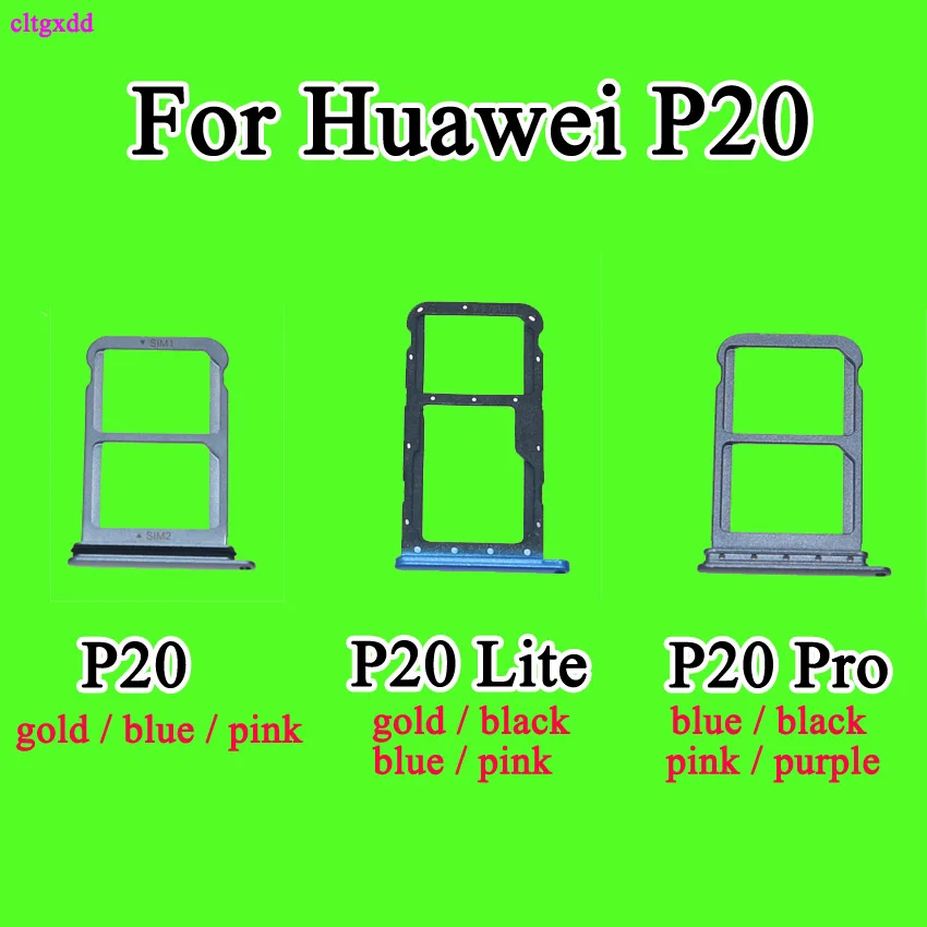 Новый Micro Nano держатель для SIM карты cltgxdd слот лотка адаптер Huawei P20 Lite Pro Nova 3e