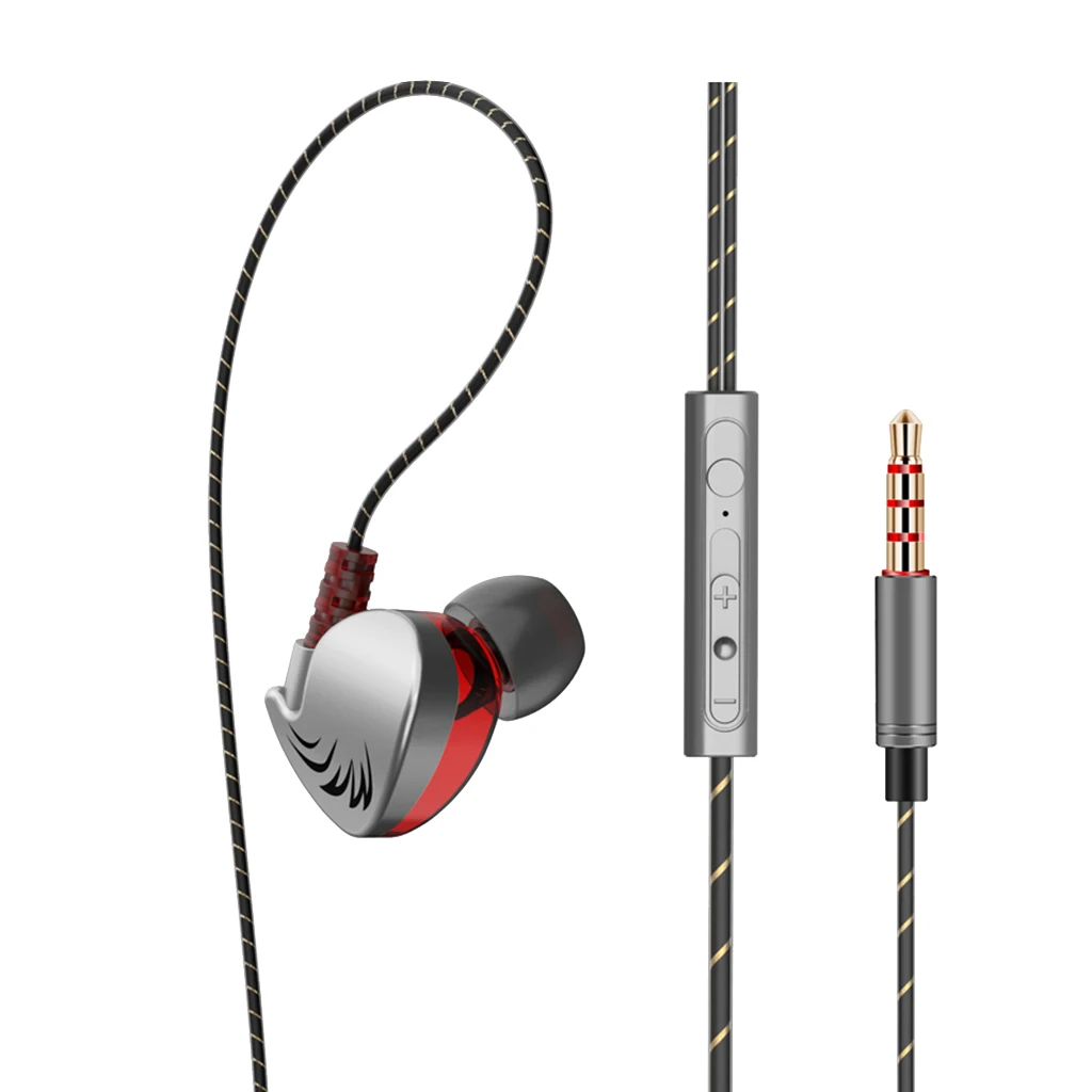 Earbud Headphones with Microphone HiFi Extra Bass In Ear Earphones for Cell Phones PC Computer Sports Running Music Headset