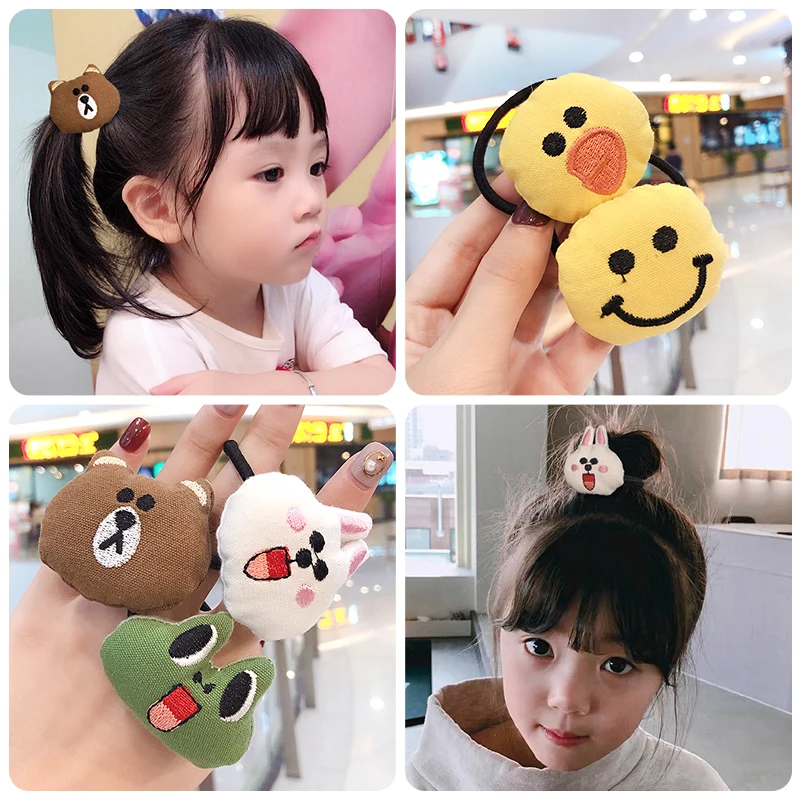

Girls Cute Cartoon Rabbit Cat Frog Bear Hair Bands Children Headwear Ponytail Holder Headbands Hairband Kids Hair Accessories