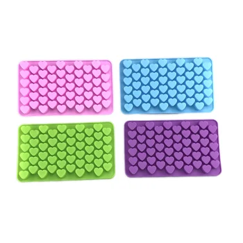 

55 cavity love-heart chocolate silicone mold fondant tool candy Eco-Friendly ice cube tray Saint Valentine's Day