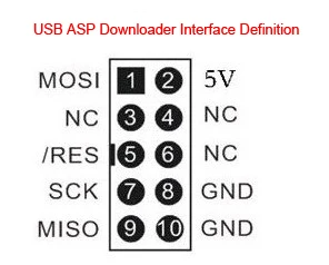 10Pin до 6 Pin плата адаптера+ USBASP USBISP AVR программист USB ATMEGA8 ATMEGA128 ATtiny/CAN/PWM 10Pin модуль провода DIY