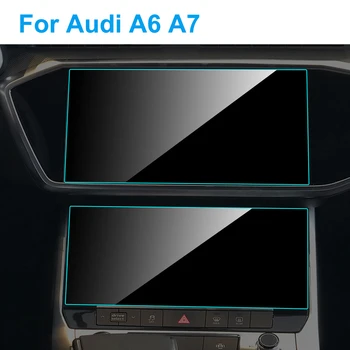 

2pcs Car GPS Navigation Screen Protector for Audi A6 A7 2019 2020 Auto Interior Screen Protect Tempered Glass Film Accessories