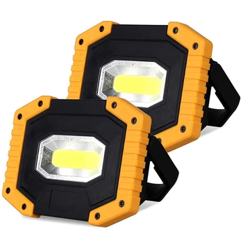 

30W Rechargeable Portable Work Light, LED Floodlight with USB, Outdoor Waterproof Spotlight, for Car Repair, Fishing, Camping, H