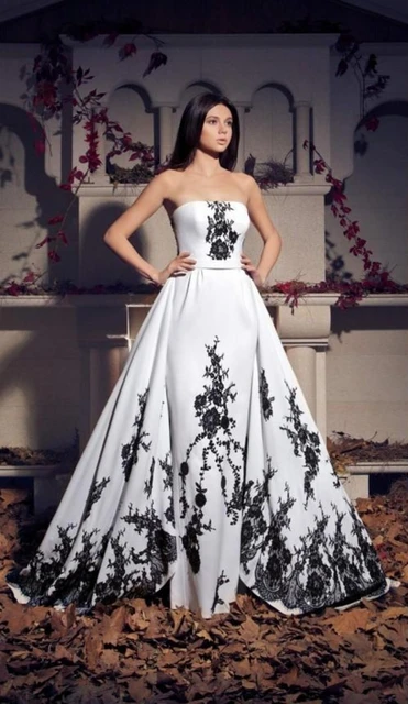 gothic wedding dresses white