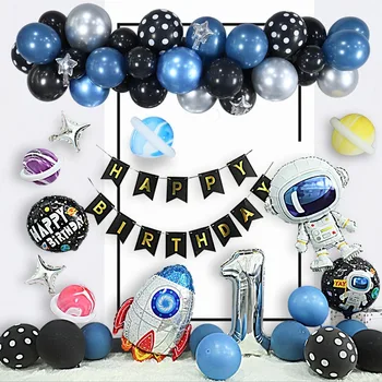 

1 Set Helium Ballon Birthday Party Decorations Outer Space Balloon Kids Foil Balloons Outer Space Party Helium Ballon
