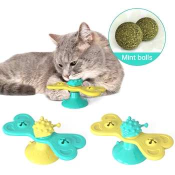 

Windmill Toys for Cats Puzzle Whirling Cat Play Game Toy Cat Turntable Teasing Interactive Toy Flying Discs Plastic Pet Supplies