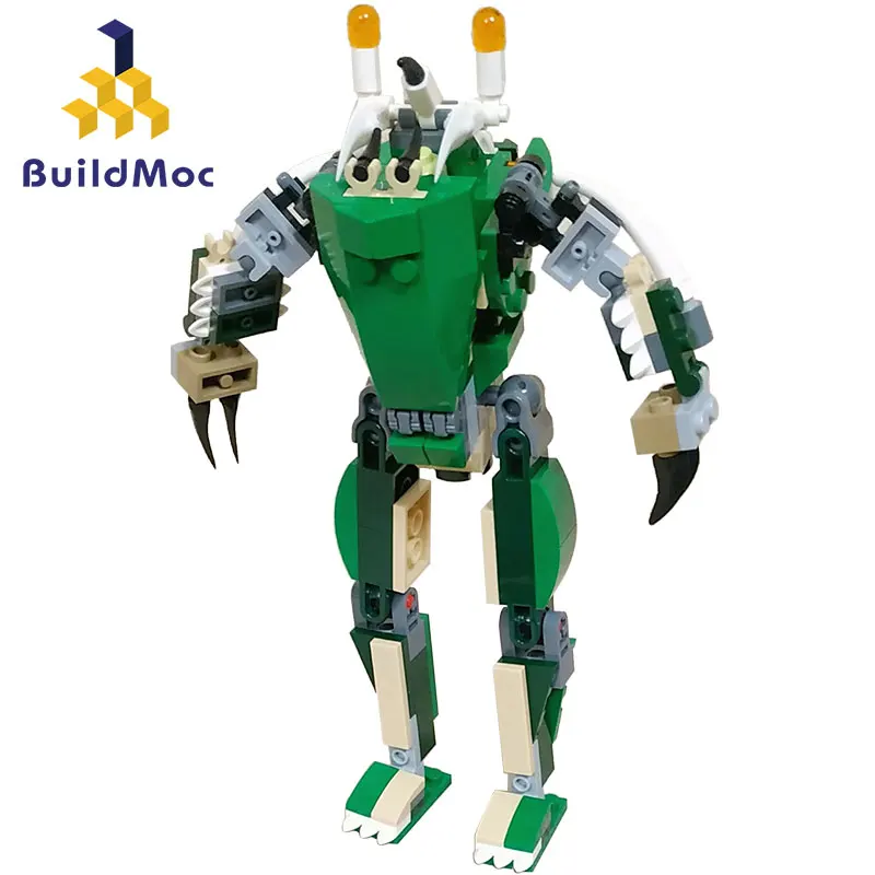 

Buildmoc MechSui Transformation Robot Building Block City Engineering Excavator car truck constructor Bricks toy For Children