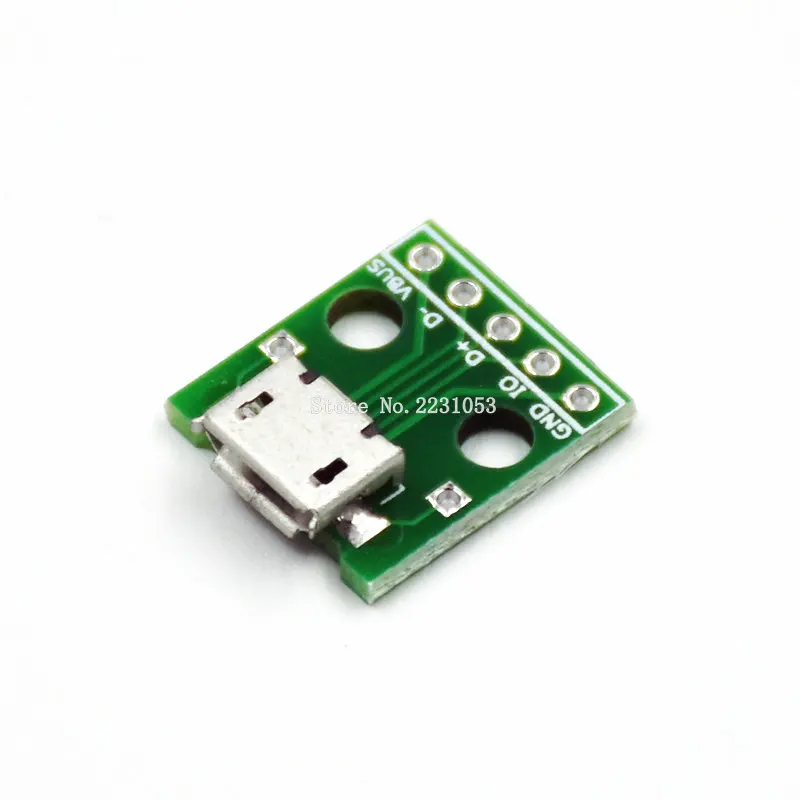 10 шт мини видеокамера с разъемом Micro USB Для DIP 2 54 мм адаптер 5pin гнездовой разъем