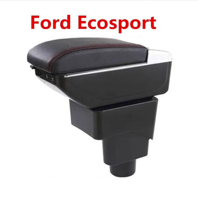 Вращающийся подлокотник для центральной консоли для Ford Ecosport 2013- ящик для хранения подлокотник+ USB