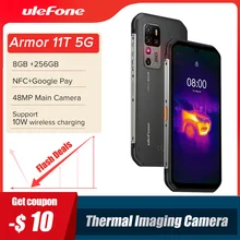 Ulefone – téléphone portable robuste Armor 11T 5G FLIR®Téléphone portable étanche avec caméra à imagerie thermique, Android 11, 8 go 256 go 