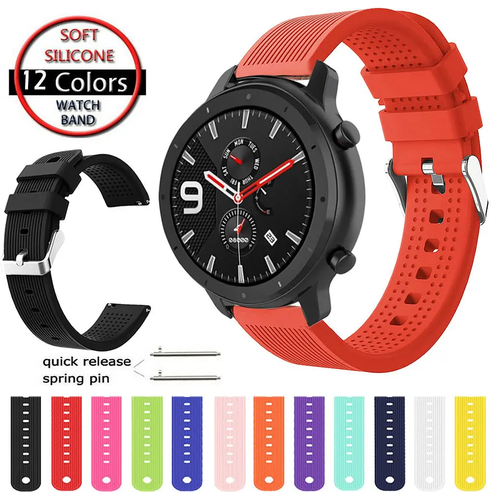 20 мм силиконовый ремешок для часов Ремешок Xiaom Huami Amazfit Bip Lite/42 мм/GTS часы браслет