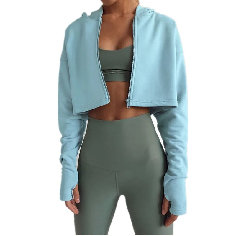 

Long sleeve Hooded Jacket Women 2020 Fall Winter Short Fashion Bomber Jacket Women Loose Sexy Hoodie Jackets And Coats Clothing