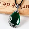 MOONROCY Red Green Crystal Necklace Vintage Ethnic Chokers Waterdrop for Women Girls Gift Party Jewelry Dropshipping Wholesale ► Photo 2/6