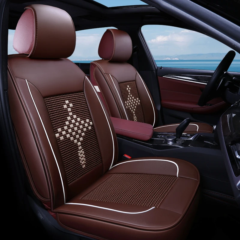  Car Seat Cover Full Set PU Leather Vehicle Seat Protector Auto for Mitsubishi Asx 2017 Carisma Ecli