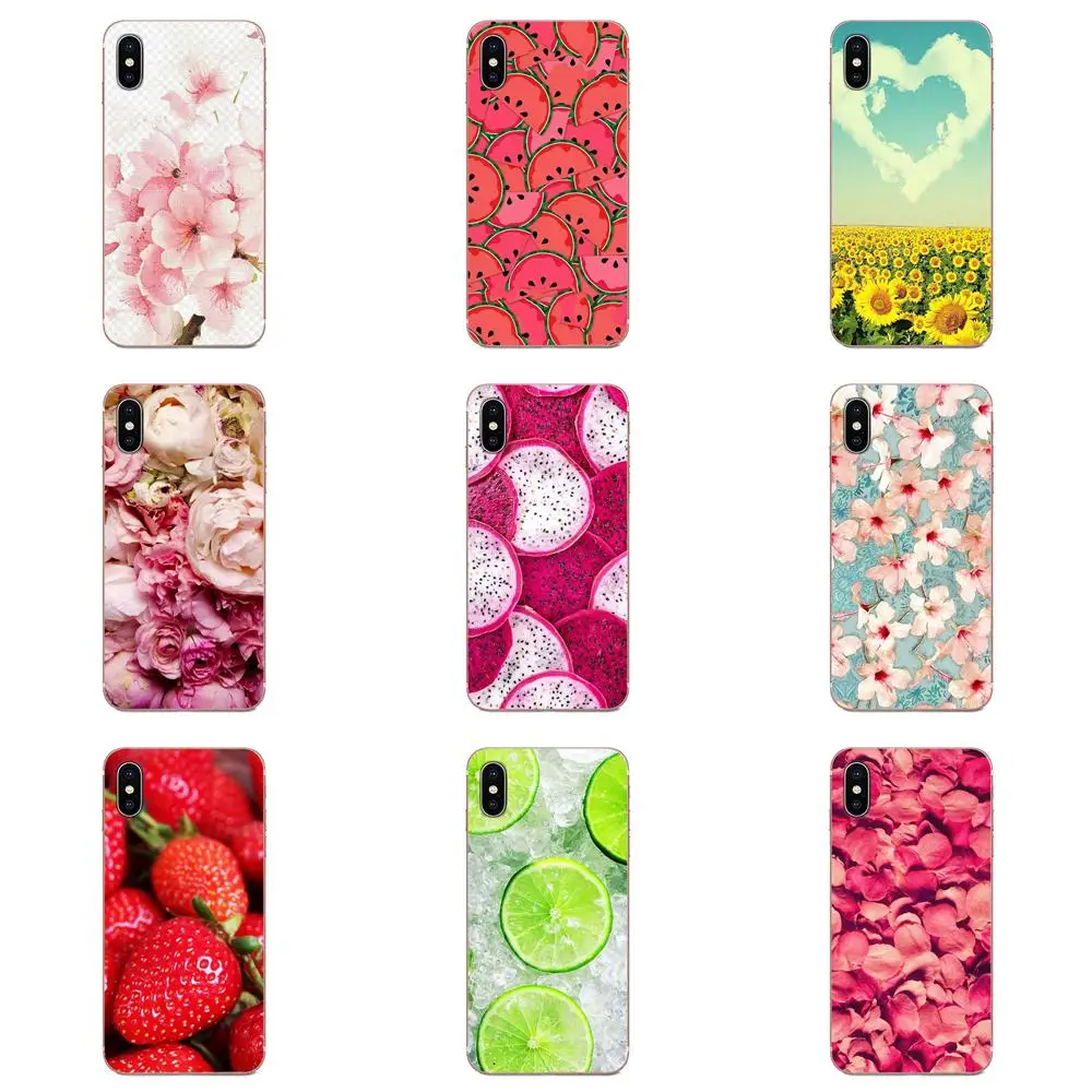 Flowers Daisy Plants Fruit For Apple iPhone 4 4S 5 5C 5S SE 6 6S 7 8 11 Plus Pro X XS Max XR Soft Fashion Original | Мобильные