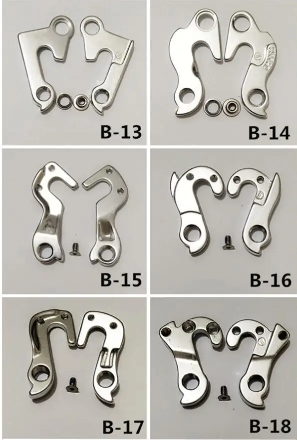 10pcs/lot mixed order Alloy Mountain Bike Gear Mech Rear Derailleur Hanger Dropout 71 Styles with Screws | Спорт и развлечения