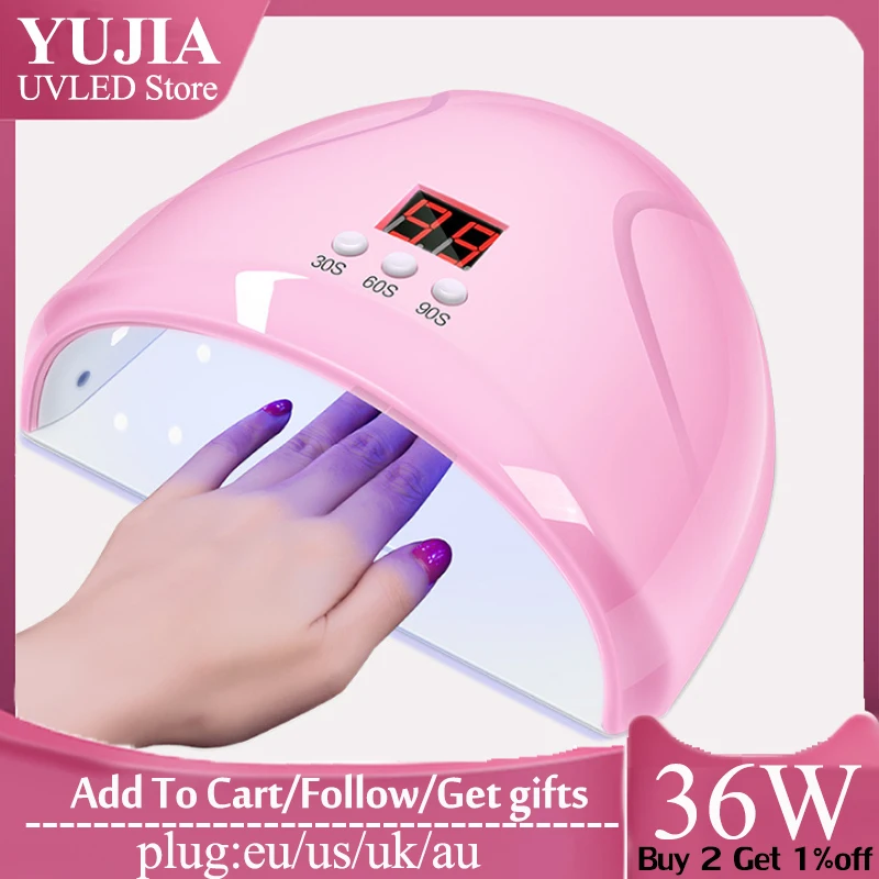 УФ светодиодная лампа для сушки ногтей 48 Вт всех видов гель-лака низкая цена