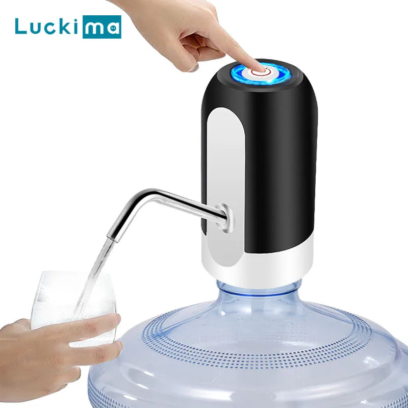 Blue Light distributore di Acqua Elettrico Universale con Interruttore e Ricarica USB Baowanji Mini Pompa Portatile per Bottiglia d'Acqua 