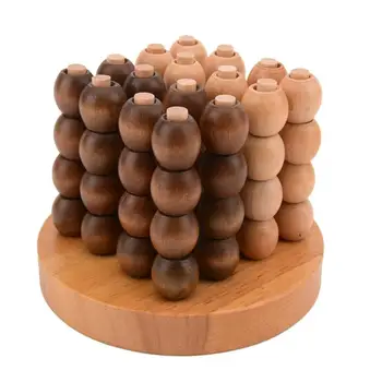 

3D Chess Board Game Durable Funny Delicate Wooden Interesting Intellectual Space Thought Desktop Game Educational Toys