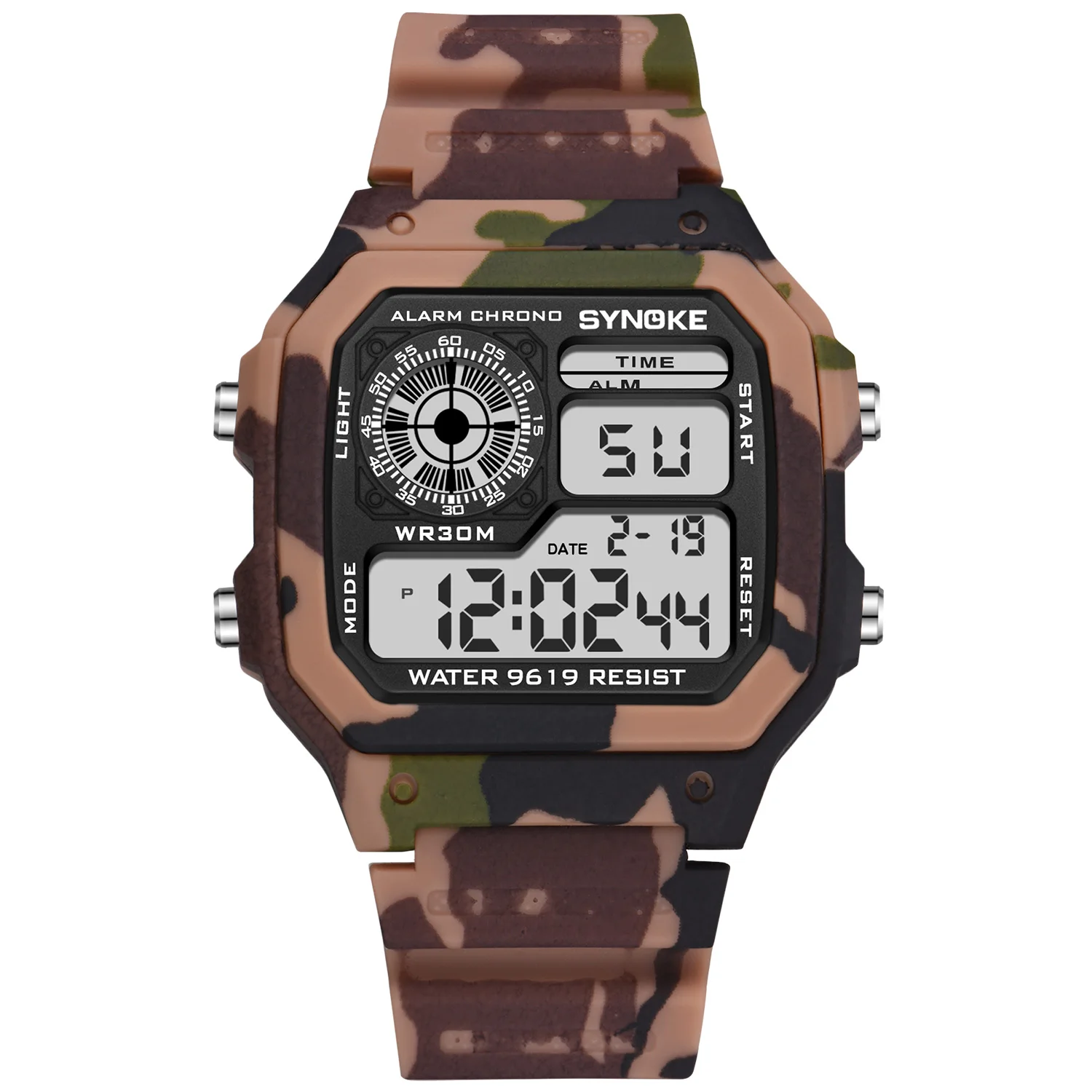 Mens Watches SYNOKE Digital LED Mens Wristwatch Plastic Body Life Waterproof Alarm Clock Mens Relogio Masculino Electronic Watch 