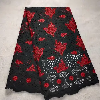 

African swiss dry lace fabrics high quality cotton lace fabric nigerian laces fabric 2020 high quality swiss voile lace 5yards