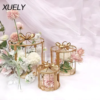 

3pcs/set artificial iron high quality frame wedding props DIY decoration furniture photography simulation flower iron box