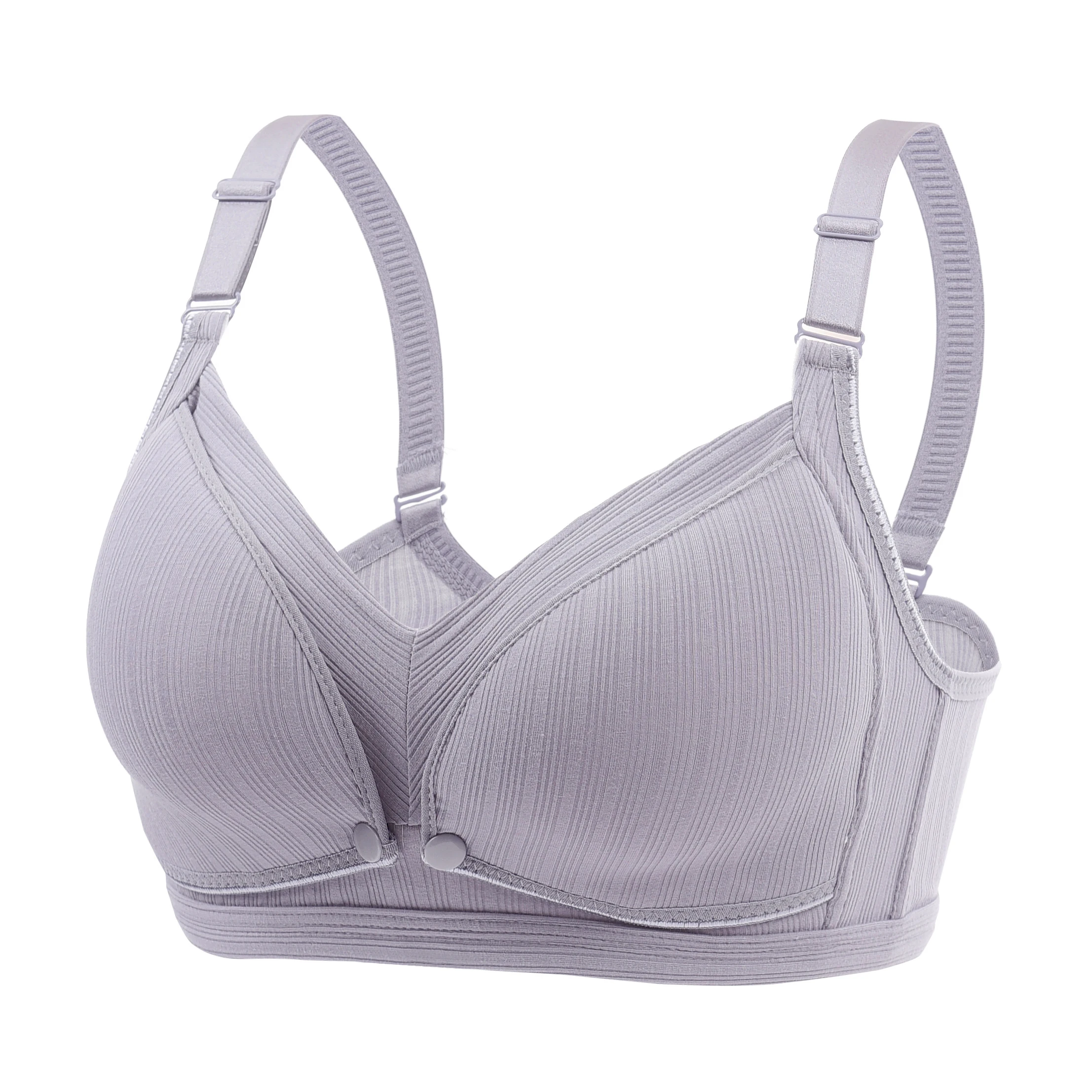 

225# Sexy Wireless Gather Cotton Maternity Nursing Bras Breastfeeding Underwear for Pregnant Women Pregnancy Breast Feeding Bras